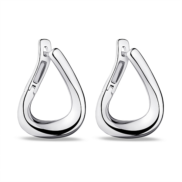 Серебряные серьги без камней (арт. 7502/9238) – изображение 1