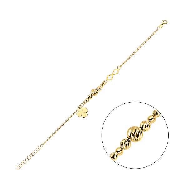 Браслет из желтого золота с подвеской (арт. 325417ж) – изображение 1