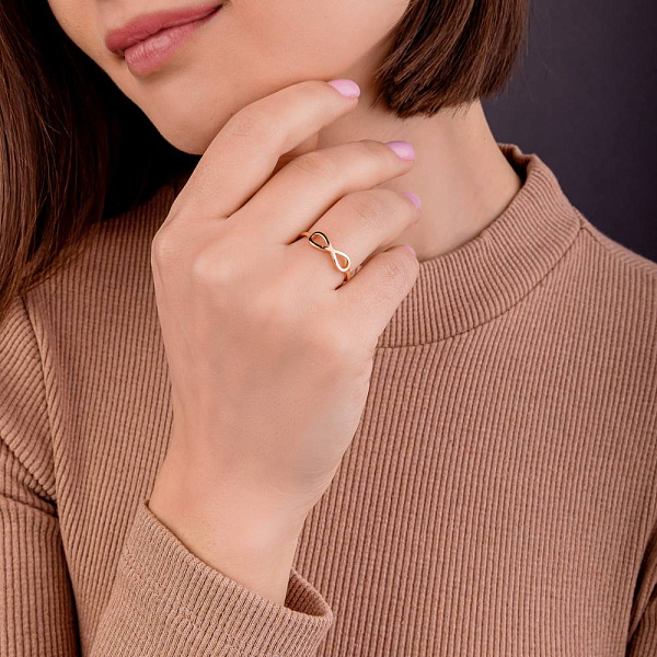 Золота каблучка Нескінченність (арт. 156133) – зображення 3