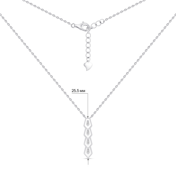 Серебряное колье с эмалью (арт. 7507/2373еб) – изображение 3