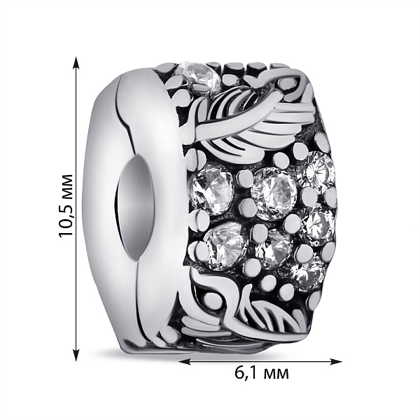 Серебряный шарм с фианитами (арт. 7903/4248) – изображение 2