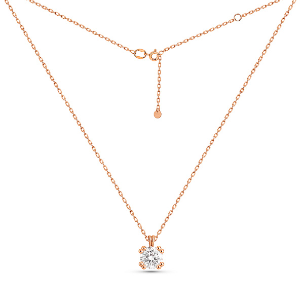 Колье из красного золота с бриллиантом (арт. Ц011165010) – изображение 2