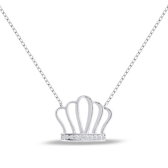 Колье из белого золота с бриллиантами (арт. Ц341302005б)