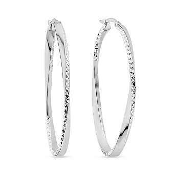 Золотые серьги-кольца с алмазной гранью (арт. 106843/45б)