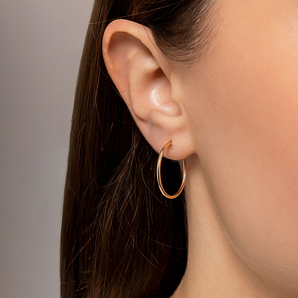 Золоті сережки-кільця (арт. 122600/20) – зображення 2