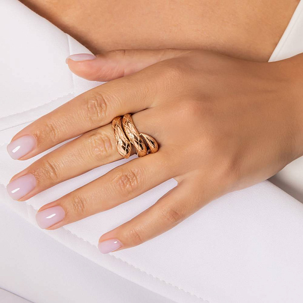 Золота каблучка Змія (арт. 156435) – зображення 2