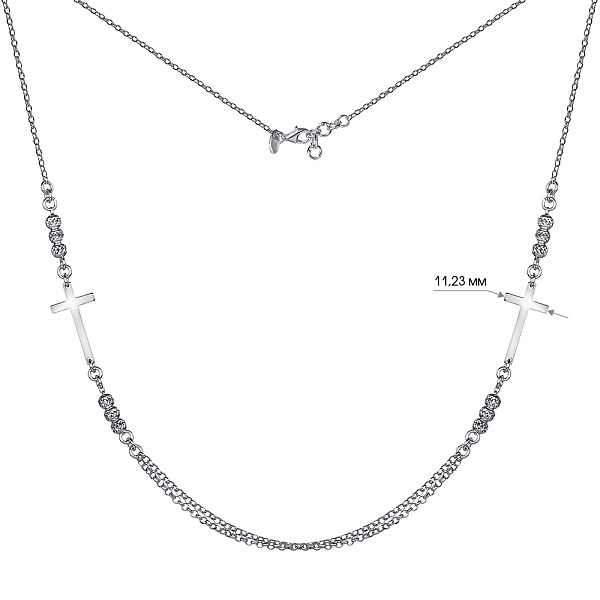 Серебряное колье без камней (арт. 7507/900) – изображение 2