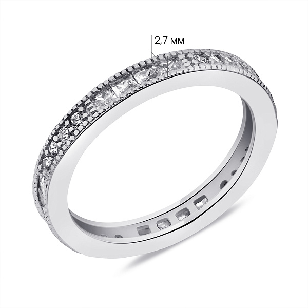 Серебряное кольцо с фианитами (арт. 7501/6587) – изображение 2