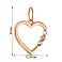 Підвіс "Серце" з комбінованого золота (арт. 424421кб) – зображення 2