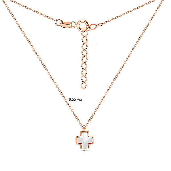 Колье золотое с перламутром (арт. 352187п) – изображение 3