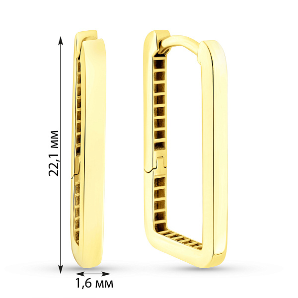 Серьги из желтого золота (арт. 1091311/20ж) – изображение 2
