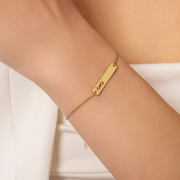 Браслет из желтого золота «Бесконечность» (арт. 324032ж) – изображение 2