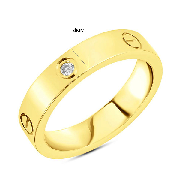 Серебряное кольцо с желтым родированием (арт. 7501/4779ж) – изображение 2