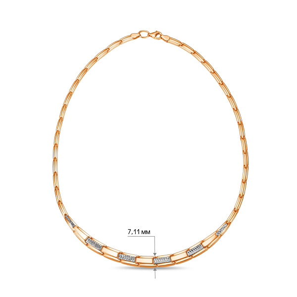 Кольє з червоного золота з родіюванням (арт. 370012р) – зображення 3