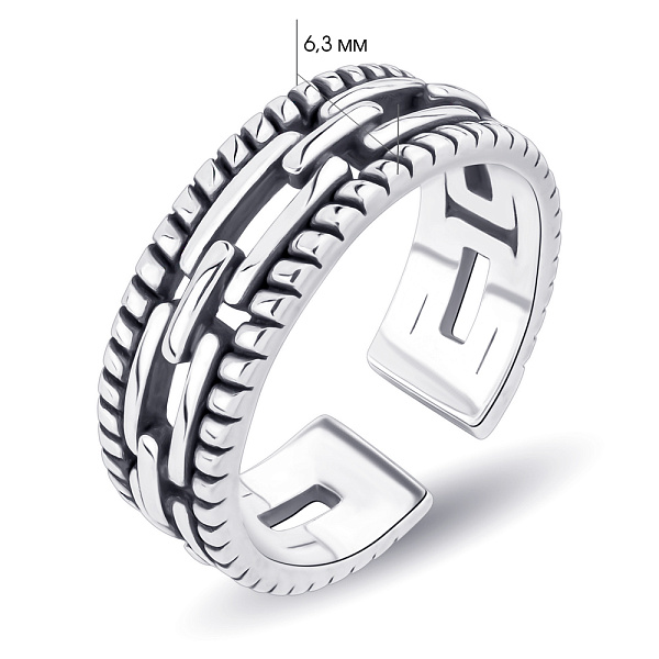 Серебряное незамкнутое кольцо Trendy Style (арт. 7901/6048) – изображение 2