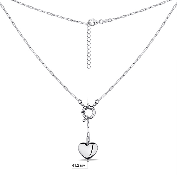 Серебряное колье без камней (арт. 7507/2144) – изображение 3