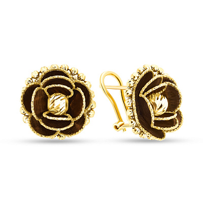 Золоті сережки Francelli в комбінованому кольорі металу (арт. 107786жкр)