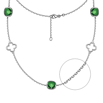 Колье Imago из белого золота с  кварцем (арт. 351221бПкз)