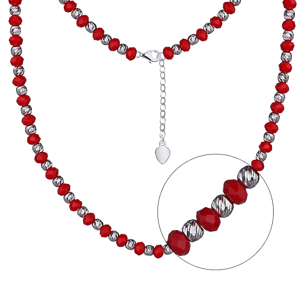 Серебряное колье с ониксом (арт. 7507/928ок) – изображение 1