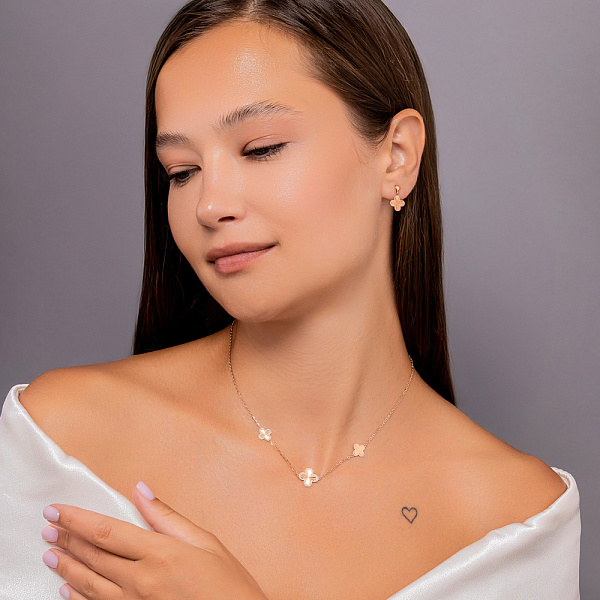 Золотые серьги с подвесками (арт. 1092041) – изображение 4