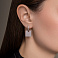 Серьги из белого золота (арт. 1091113/15б) – изображение 2