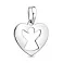 Подвеска из белого золота Сердце без камней (арт. 440368б) – изображение 1