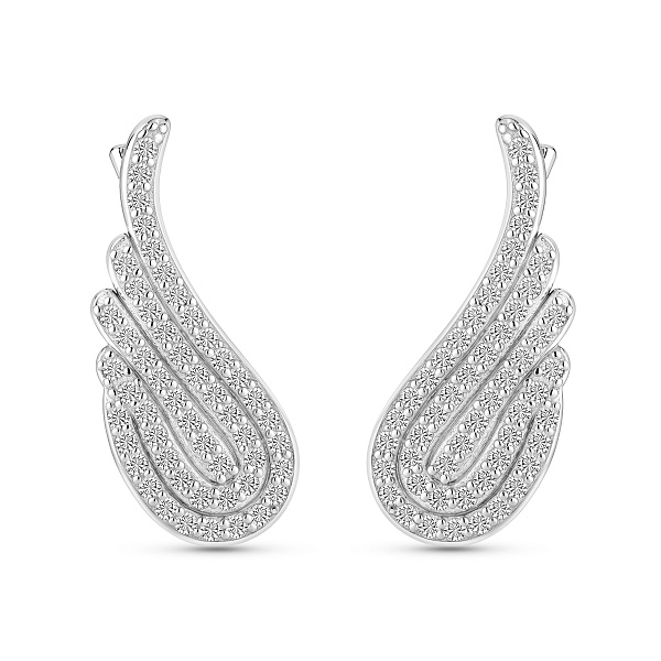Срібні сережки клаймбери Крила (арт. 7502/10579) – зображення 1