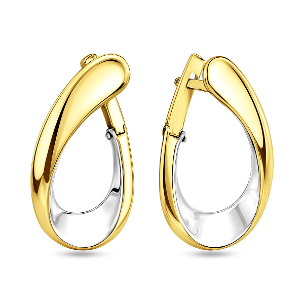Сережки из желтого золота без камней (арт. 110391ж) – изображение 1