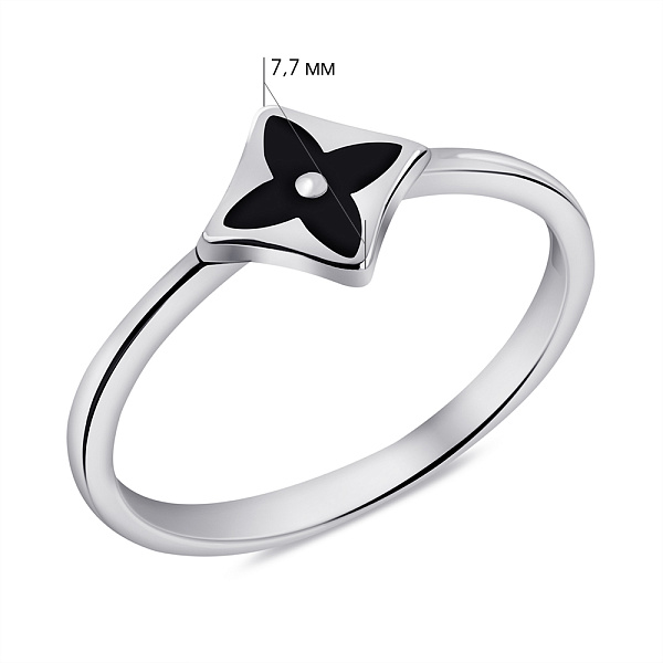 Серебряное кольцо с эмалью (арт. 7501/5358еч) – изображение 2