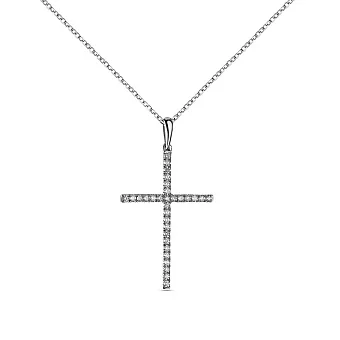 Золоте кольє Хрестик з діамантами (арт. Ц341206020б)