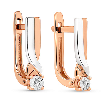 Золоті сережки з діамантами (арт. С011044а)