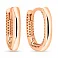 Золотые серьги-кольца без камней (арт. 108707/15) – изображение 1