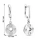 Сережки-підвіски з білого золота з фіанітами (арт. 107564б) – зображення 2