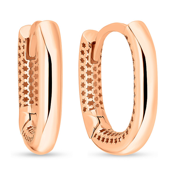 Золотые серьги-кольца без камней (арт. 108707/15) – изображение 1