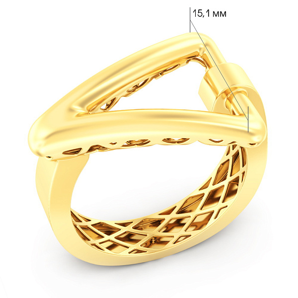 Кольцо Треугольник из желтого золота (арт. 141332ж) – изображение 2