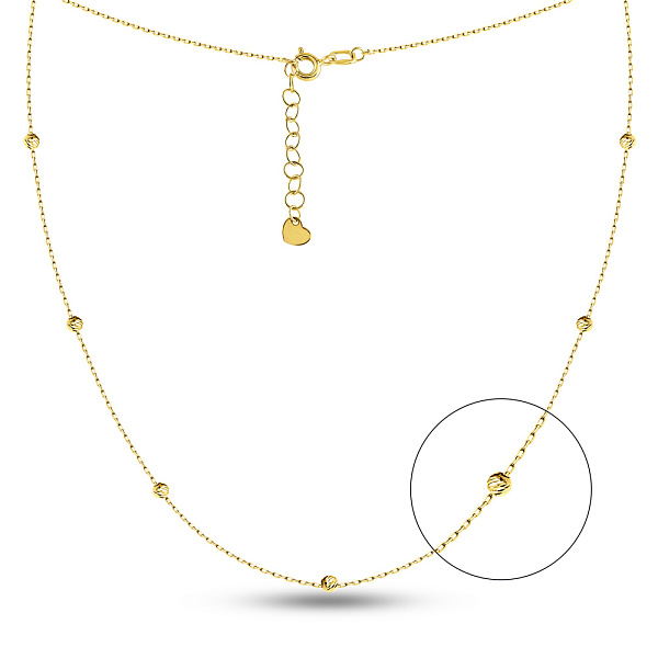 Золоте кольє з кульками (арт. 360178ж) – зображення 1