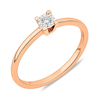 Золота каблучка з діамантом (арт. К011733005)