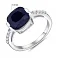 Срібна каблучка з великим сапфіром (арт. 7501/2120100Спс) – зображення 2