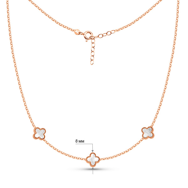 Золотое колье с перламутром (арт. 352775/8п) – изображение 2