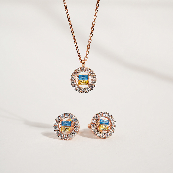 Кольє з червного золота з фіанітами (арт. 361241гж) – зображення 6