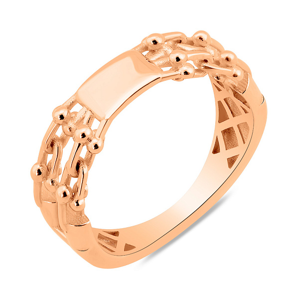 Золотое кольцо без камней (арт. 156607) – изображение 1
