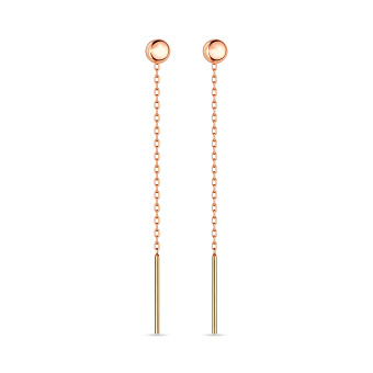 Серьги цепочки золотые «Шарики» (арт. 110830)