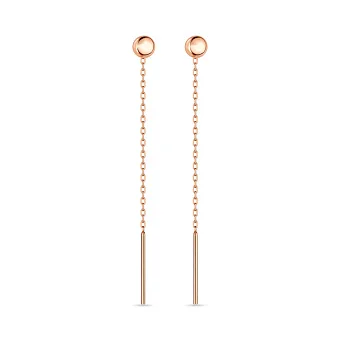 Сережки ланцюжки золоті «Кульки» (арт. 110830)