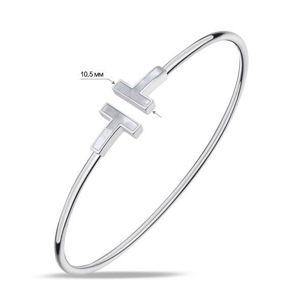 Срібний браслет з перламутром (арт. 7509/3718/1п) – зображення 2