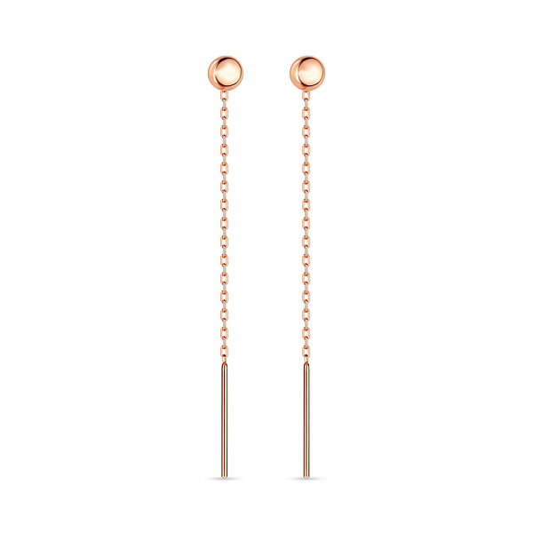 Серьги цепочки золотые «Шарики» (арт. 110830) – изображение 1