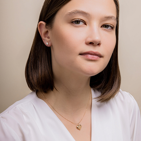 Золоте кольє Серце (арт. 352685/15) – зображення 4