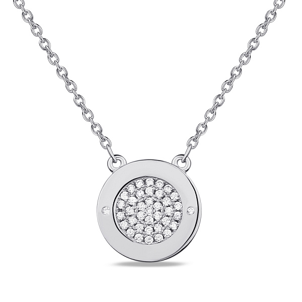 Срібне кольє з фіанітами (арт. 7507/1757) – зображення 1