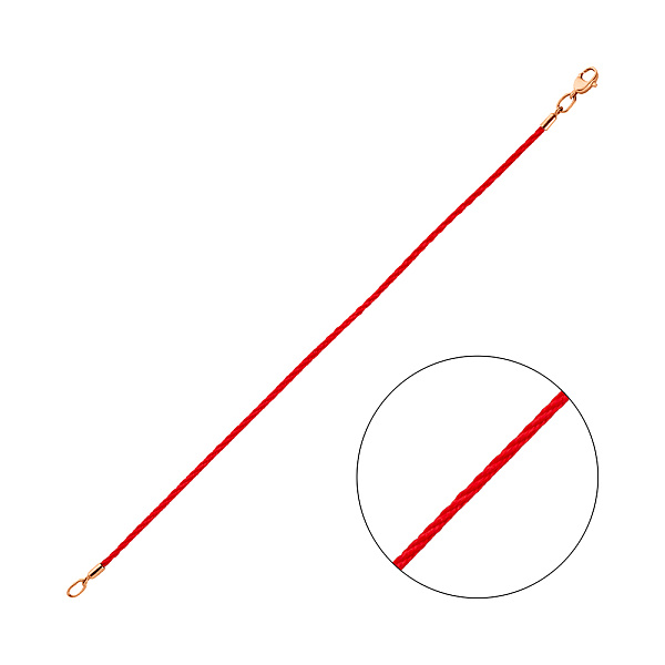 Браслет из шелковой нити с золотым замком (арт. 4106965101) – изображение 1