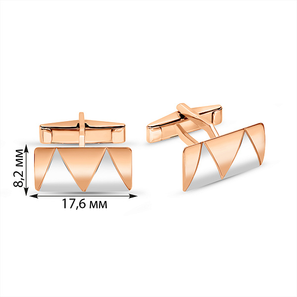 Запонки з червоного золота (арт. 210094р) – зображення 2