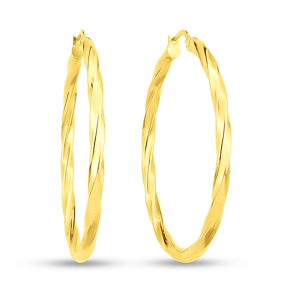 Сережки-кільця з жовтого золота (арт. 101211/45ж) – зображення 1